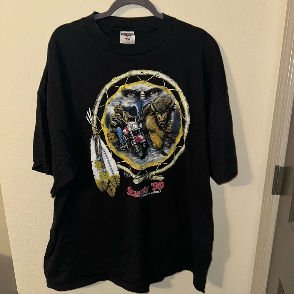 Vintage 1999 Sturgis Black Heavyweight Cotton T-Shirt